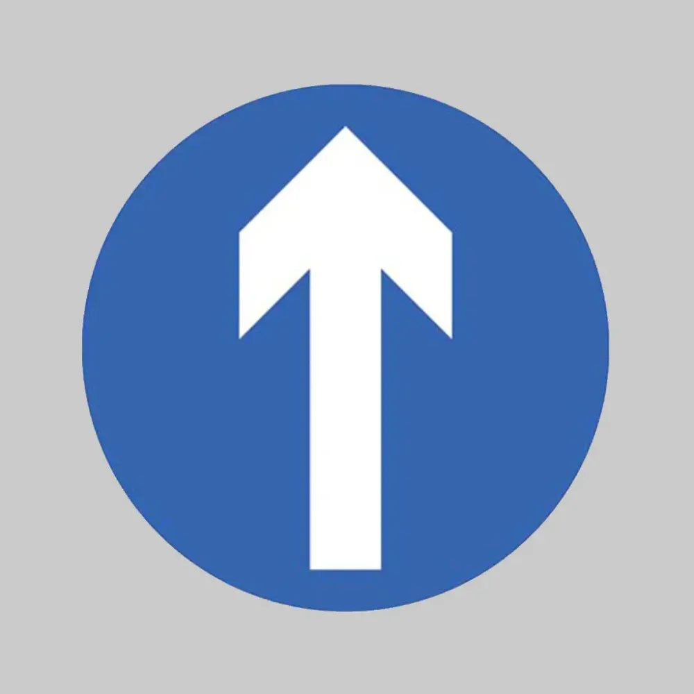 One way symbol floor graphic 400mm dia