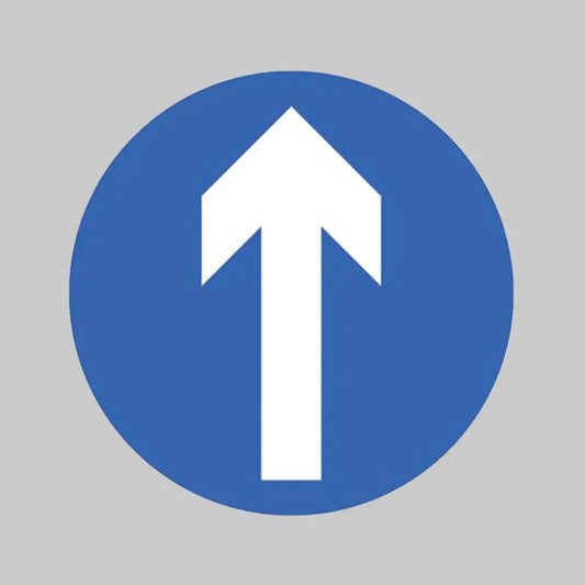 One way symbol floor graphic 400mm dia