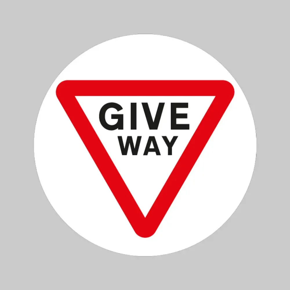 Stop give way floor graphic 400mm dia