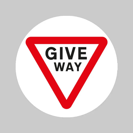 Stop give way floor graphic 400mm dia