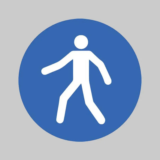 Pedestrian symbol floor graphic 400mm dia