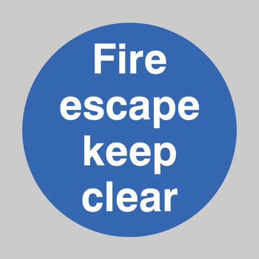 53550 Fire escape keep clear floor graphic 400mm dia (external grade) Miscellaneous