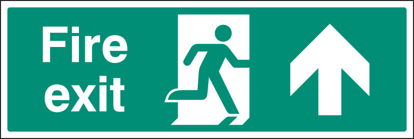 Fire exit up floor graphic 600x200mm