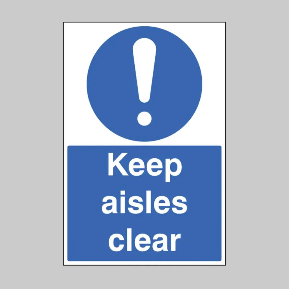 Keep aisles clear floor graphic 400x600mm