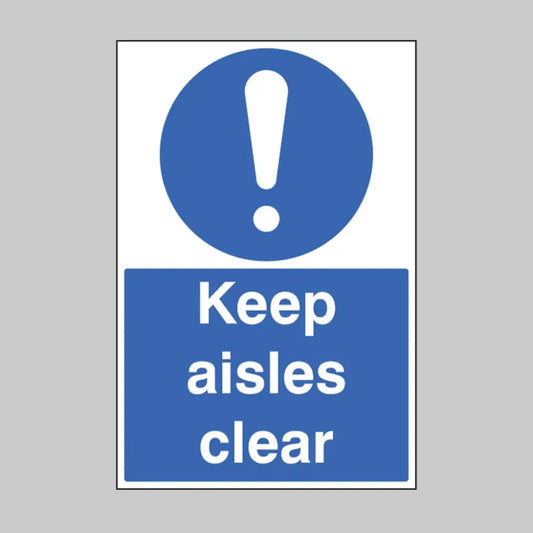 53581 Keep aisles clear floor graphic 400x600mm (external grade) Miscellaneous