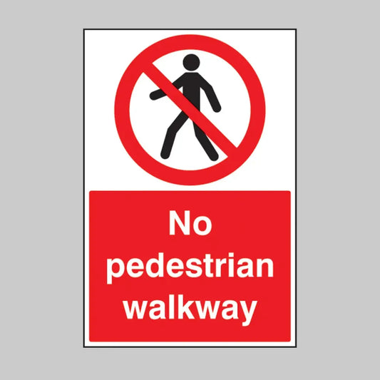 53582 No pedestrian walkway floor graphic 400x600mm (external grade) Miscellaneous