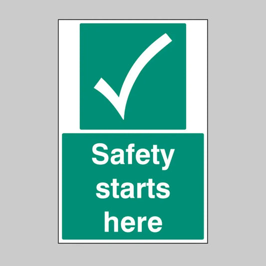 53585 Safety starts here floor graphic 400x600mm (external grade) Miscellaneous
