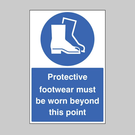 53587 Protective footwear must be worn beyond this point floor graphic 400x600mm (external grade) Miscellaneous