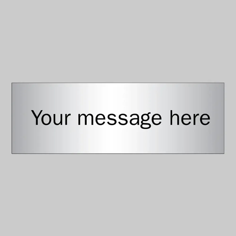 Your message here - 3mm aluminium composite brushed aluminium effect 300x100mm