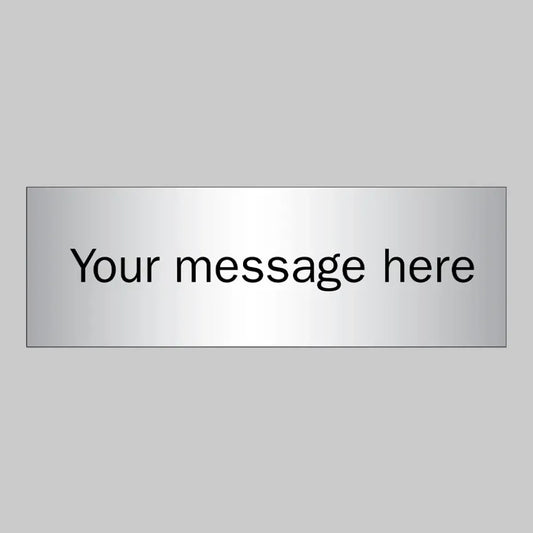 Your message here - 3mm aluminium composite brushed aluminium effect 300x100mm