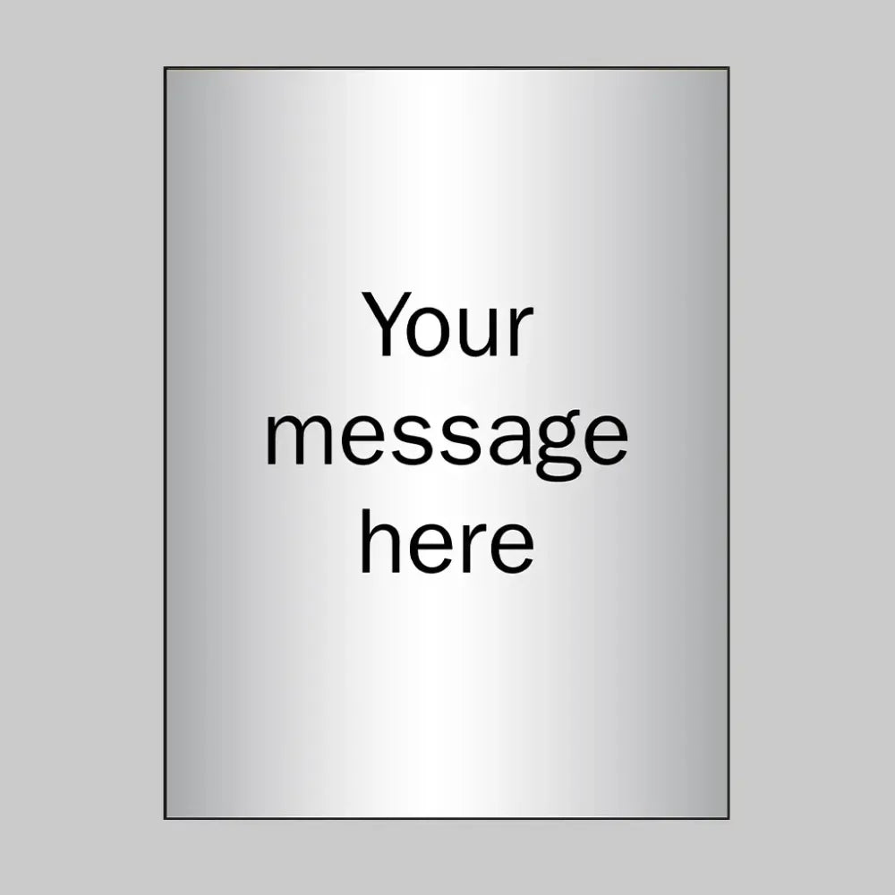 Your message here - 3mm aluminium composite brushed aluminium effect 150x200mm
