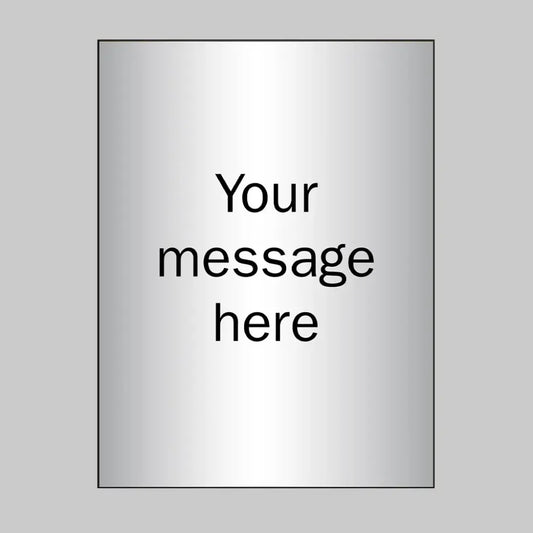 Your message here - 3mm aluminium composite brushed aluminium effect 150x200mm