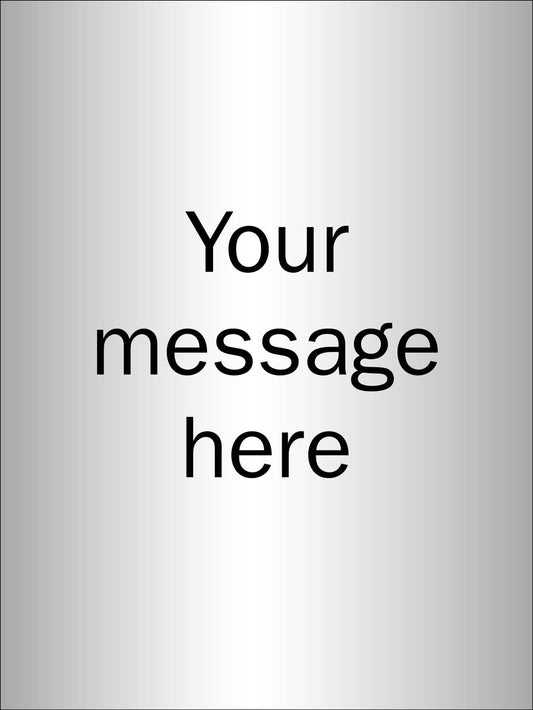 58860 Design Your Own Brushed Aluminium Effect Sign 150x200mm  (150x200mm) Safety Sign