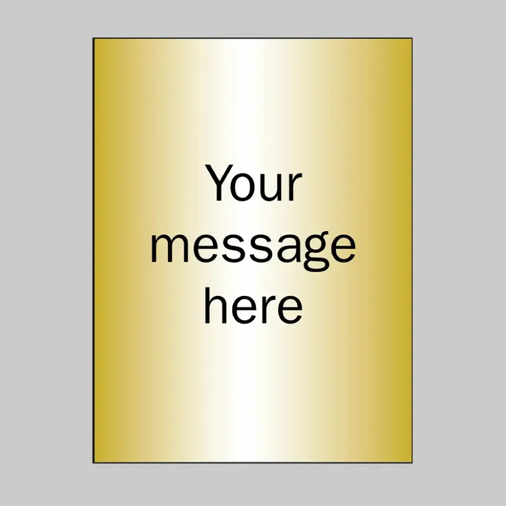 Your message here - 3mm aluminium composite brushed brass effect 150x200mm