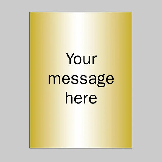 Your message here - 3mm aluminium composite brushed brass effect 150x200mm