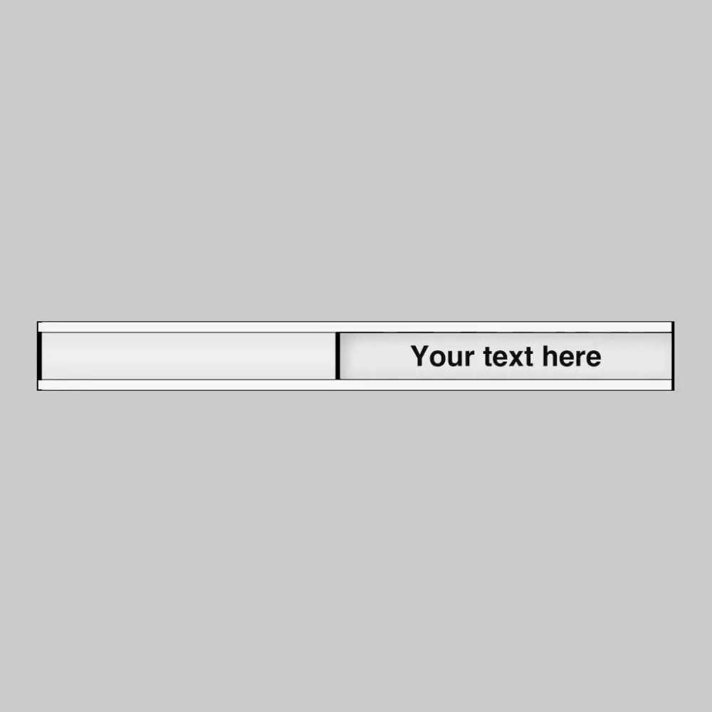 59005 Design your own door slider 300x40mm anodised aluminium with adhesive backing Miscellaneous