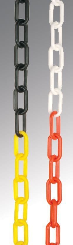 59042 Chain 6mm black & yellow 10m length polyethylene Safety Sign