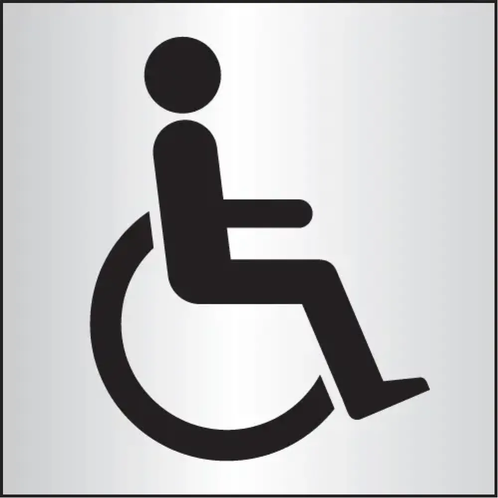 Disabled 140x140mm aluminium