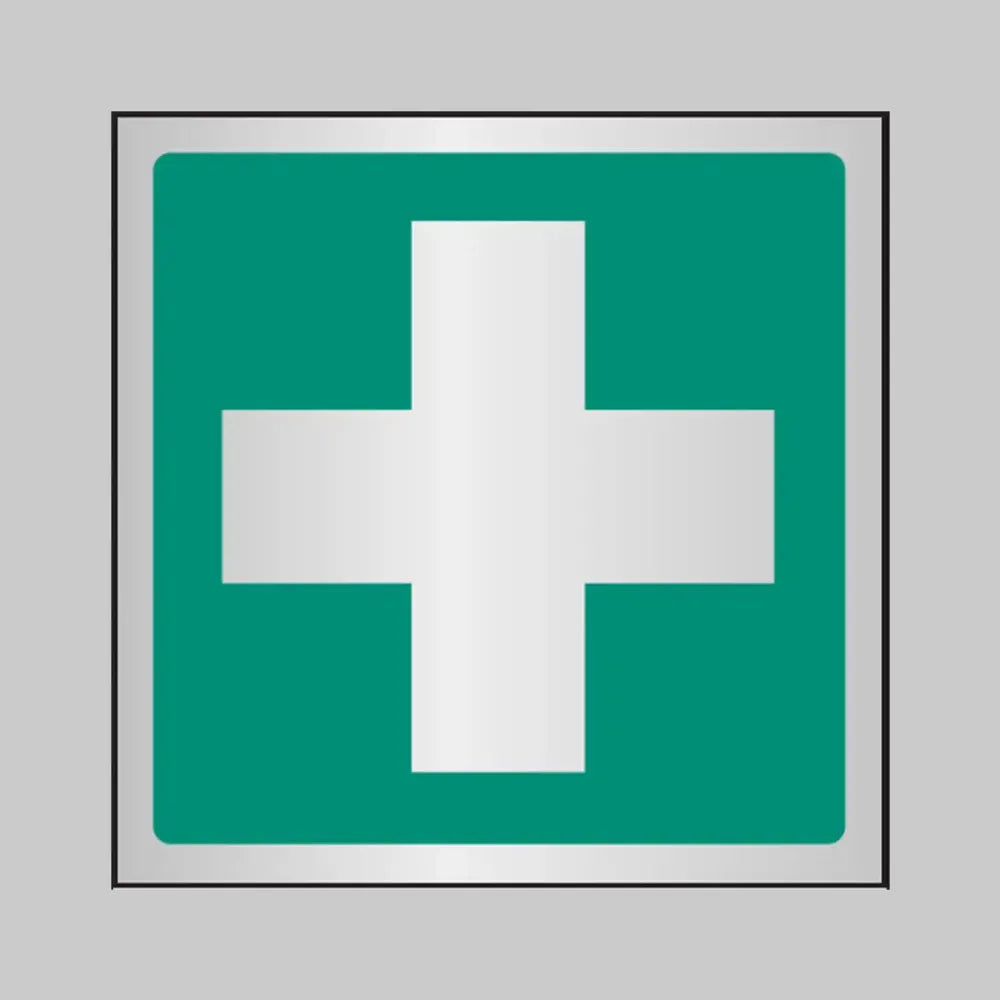 First aid symbol 100x100mm aluminium