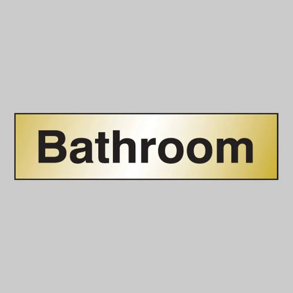 Toilet 140x35mm engraved aluminium effect pvc c/w sav backing