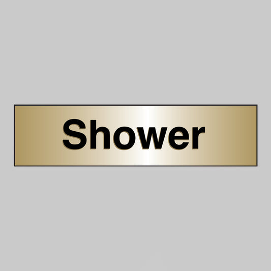 59076 Shower 140x35mm engraved brass effect pvc c/w sav backing Miscellaneous