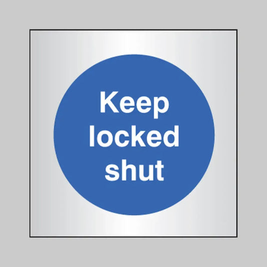 Keep locked shut 70x70mm aluminium adhesive backed
