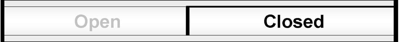 59116 Open/closed door slider  (300x40mm) Safety Sign