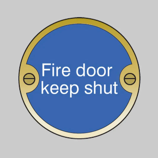 Fire door keep locked shut 76mm dia stainless steel  pre-drilled c/w fixings