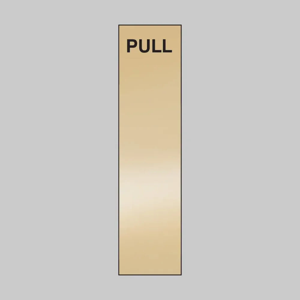 Push 75x300mm engraved brass effect pvc c/w sav backing