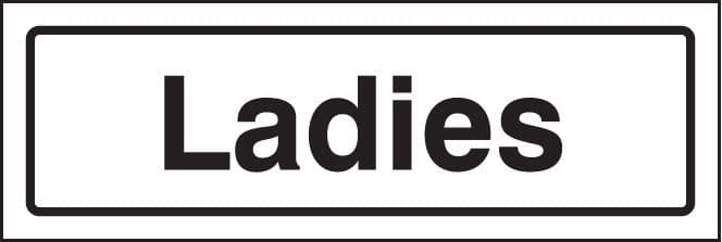 59188 Ladies visual impact sign  (450x150mm) Safety Sign