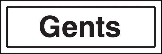 59189 Gents visual impact sign  (450x150mm) Safety Sign