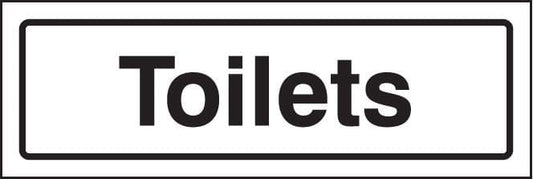 59192 Toilets visual impact sign  (450x150mm) Safety Sign