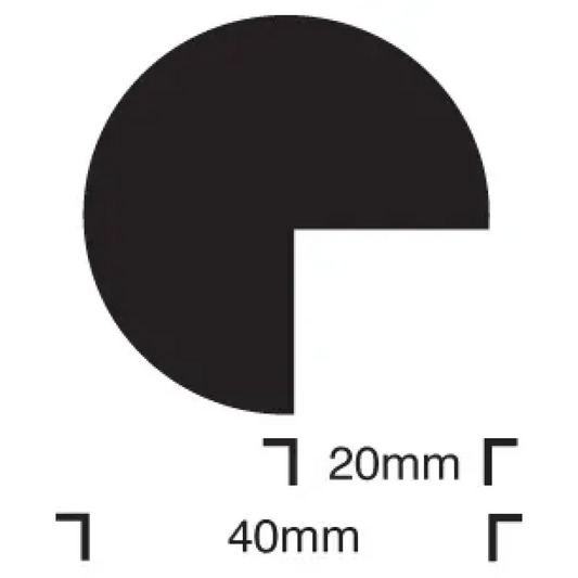 Impact protection semi-circular 40/40 self adhesive 1000mm