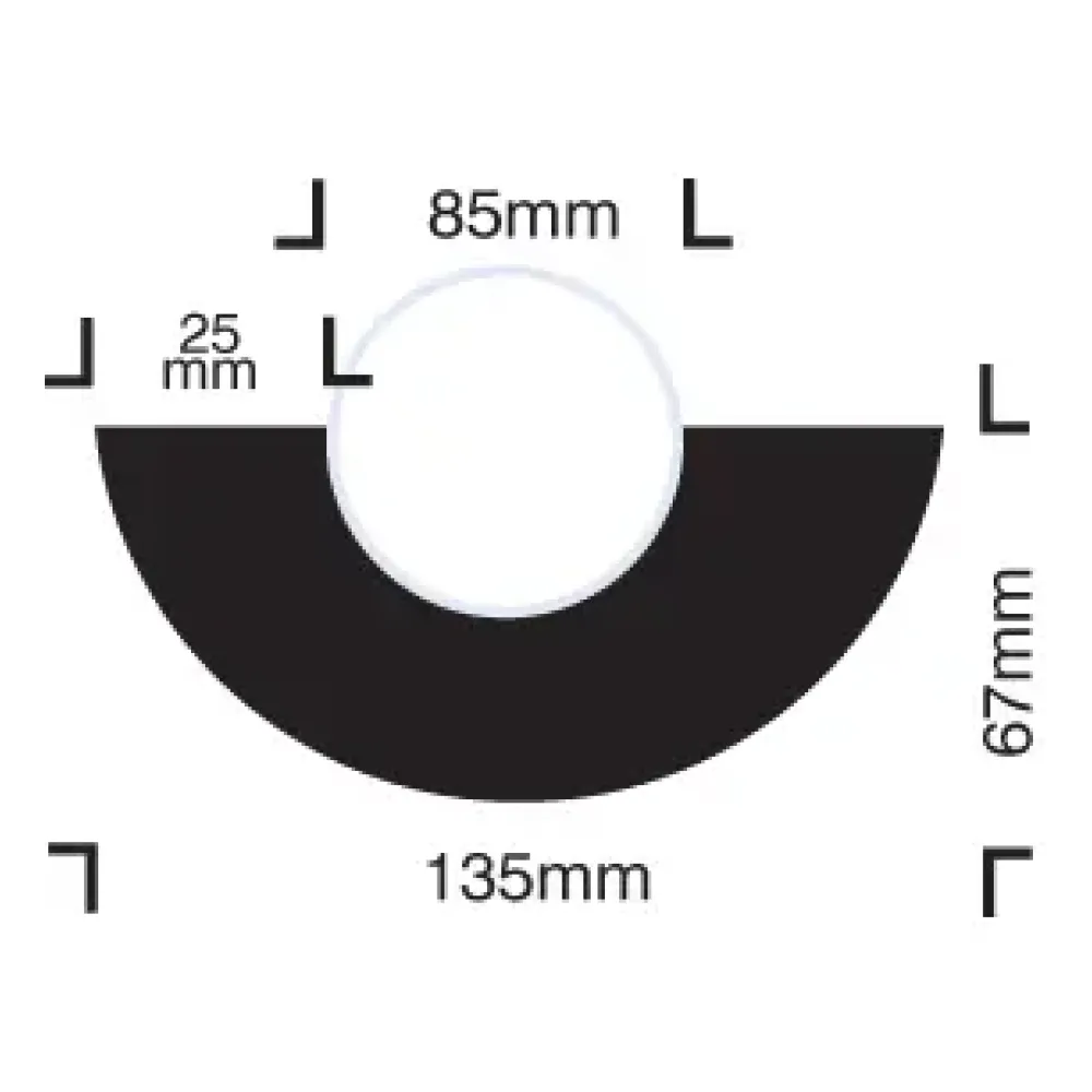 Impact protection curvature 85 self adhesive 1000mm