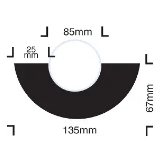 Impact protection curvature 85 self adhesive 1000mm
