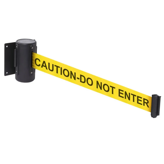 59500 Wall mounted retractable barrier 3m 50mm wide c/w screw in wall clip CAUTION DO NOT ENTER Miscellaneous (115x120x100mm)