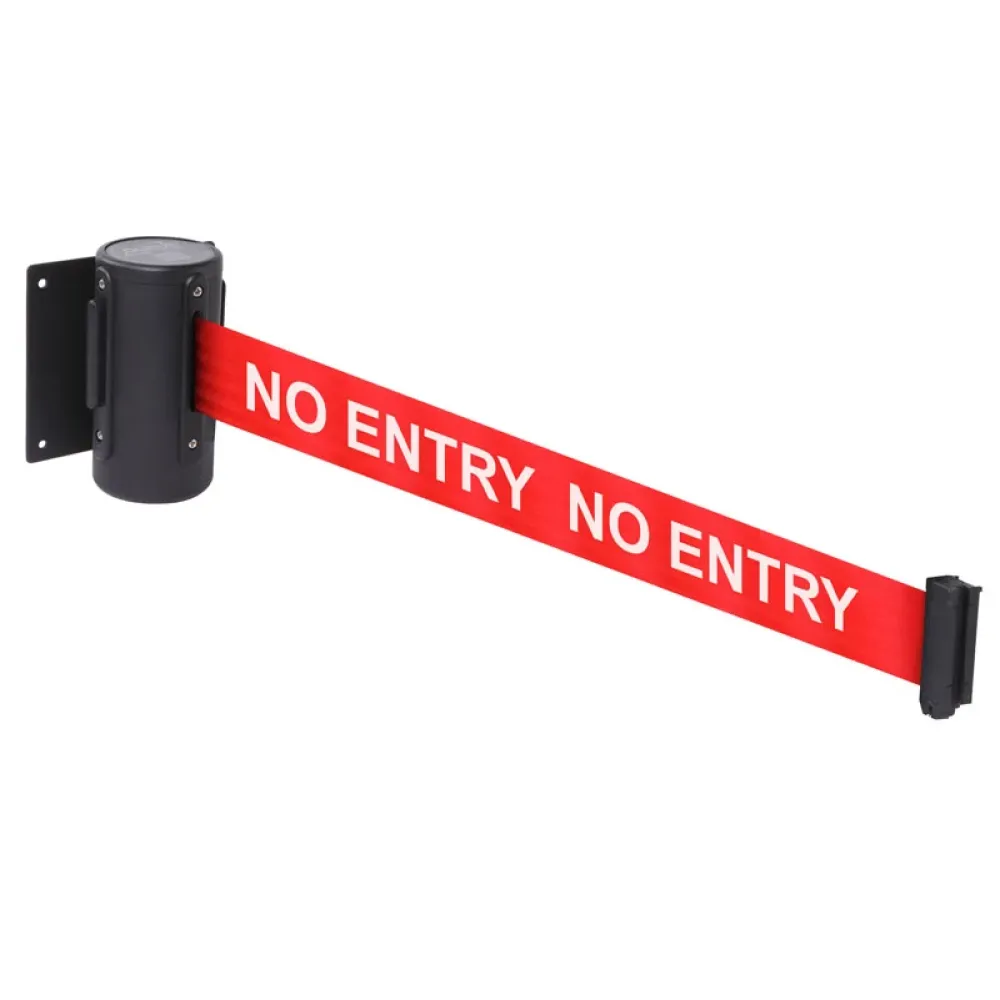 59501 Wall mounted retractable barrier 3m 50mm wide c/w screw in wall clip NO ENTRY Miscellaneous (115x120x100mm)