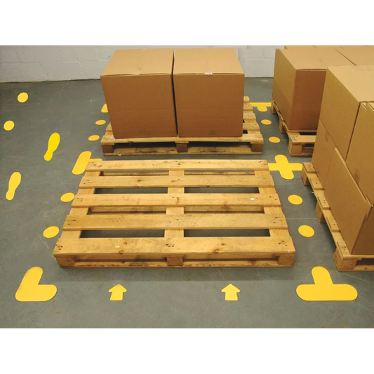 Floor Signal Markers  T 200 x 300mm   (Pack of 10) - Yellow