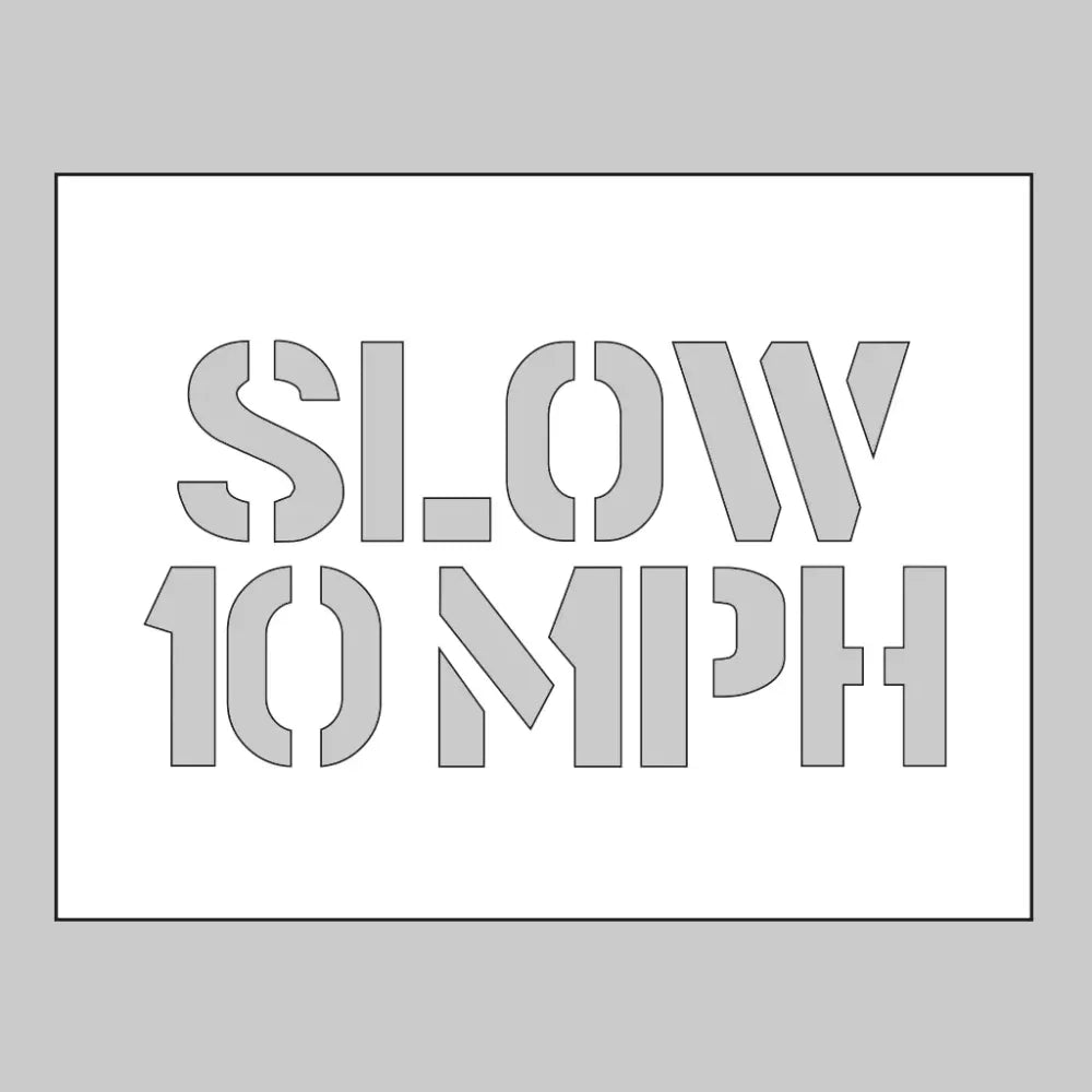 59585 PVC stencil 600x400mm - Slow 10mph Miscellaneous