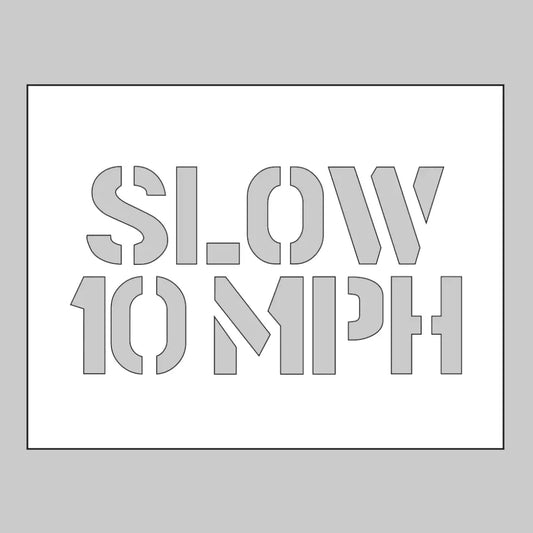 59585 PVC stencil 600x400mm - Slow 10mph Miscellaneous