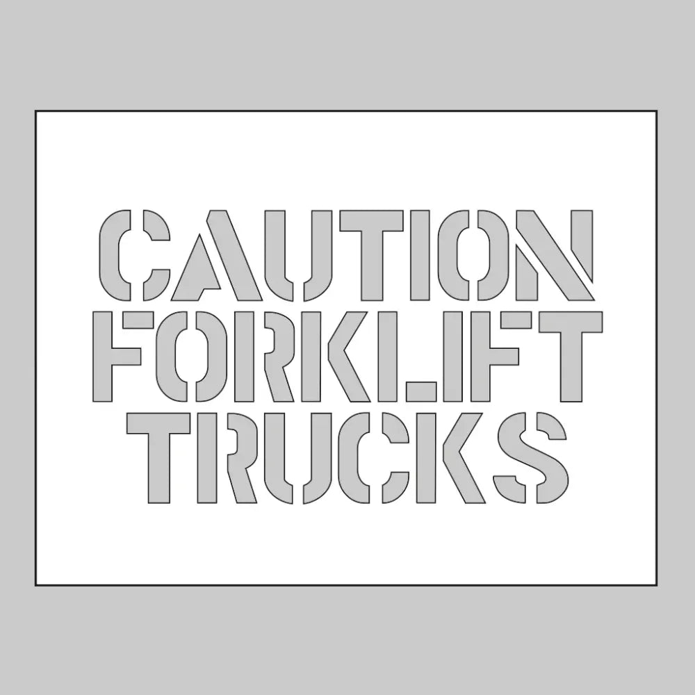 59602 PVC stencil 600x400mm - Caution Forklift Trucks Miscellaneous