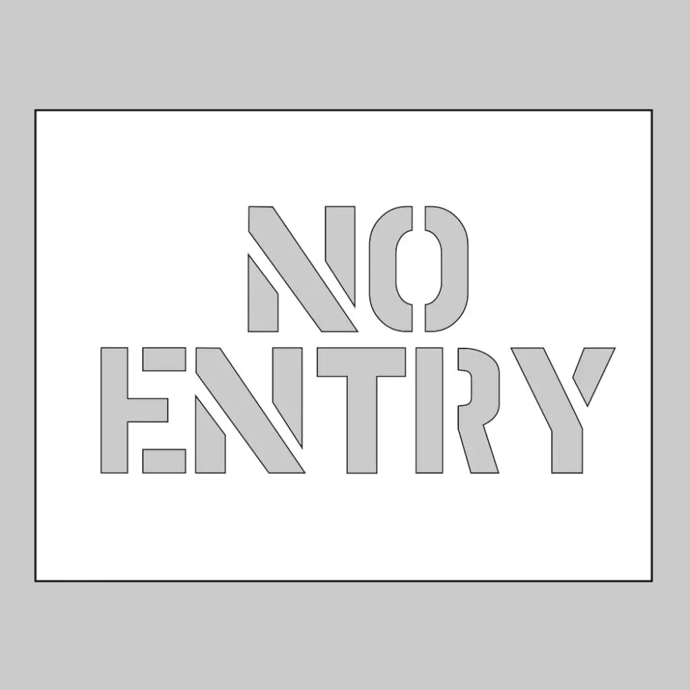 59612 PVC stencil 600x400mm - No entry Miscellaneous