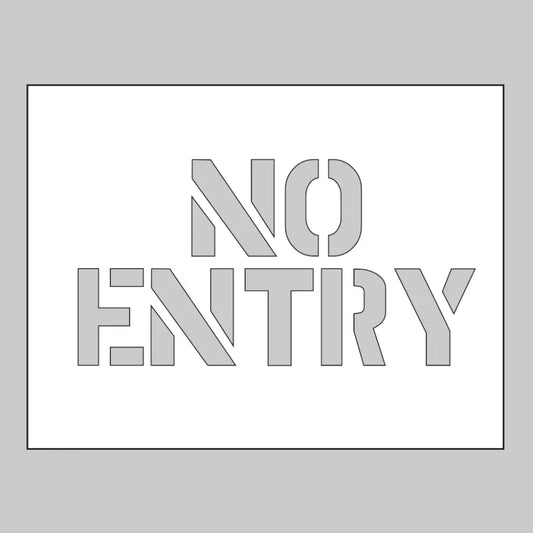59612 PVC stencil 600x400mm - No entry Miscellaneous