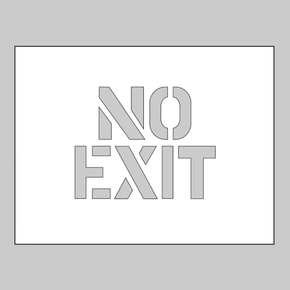 59613 PVC stencil 600x400mm - No exit Miscellaneous