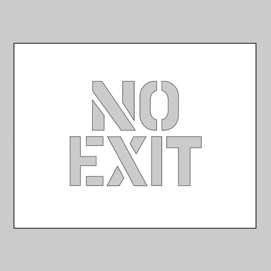 59613 PVC stencil 600x400mm - No exit Miscellaneous