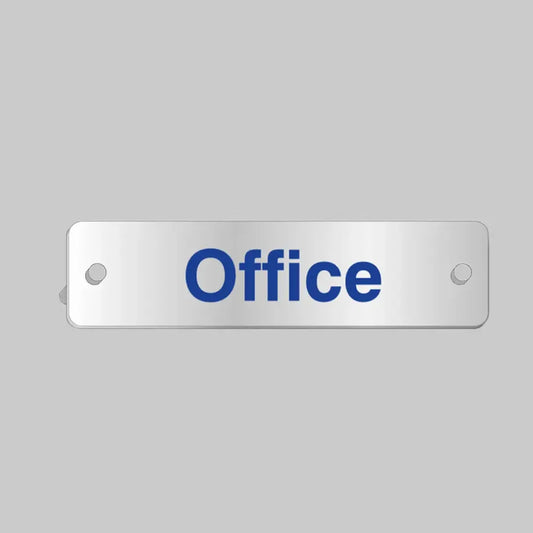 Office visual impact aluminium door sign  200x50mm c/w stand-off locators