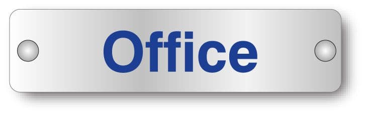59614 Office visual impact aluminium door sign  (200x50mm) Safety Sign