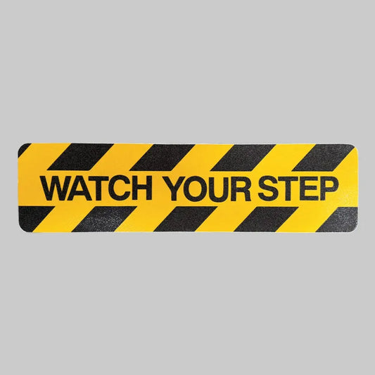 Watch your step anti-slip mat 610x150mm