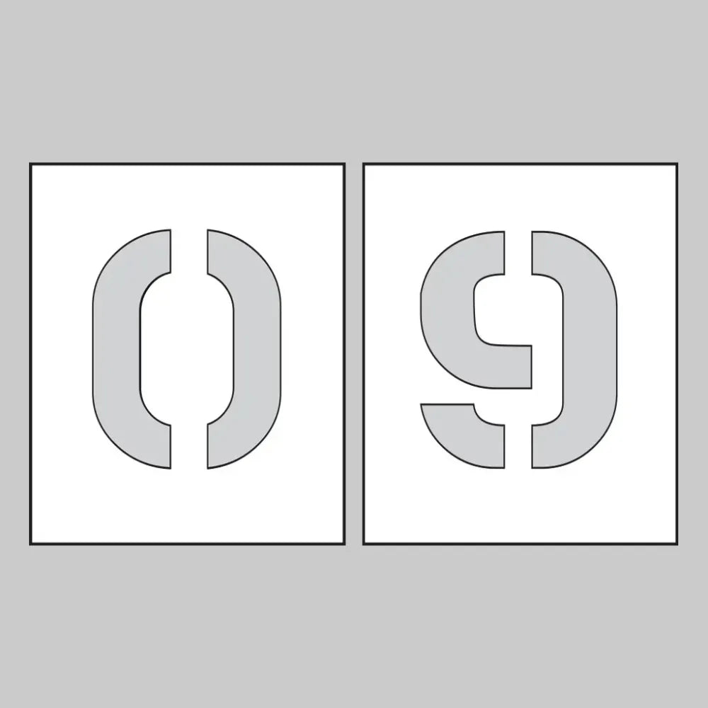 PVC stencil Numbers 0-9 150mm