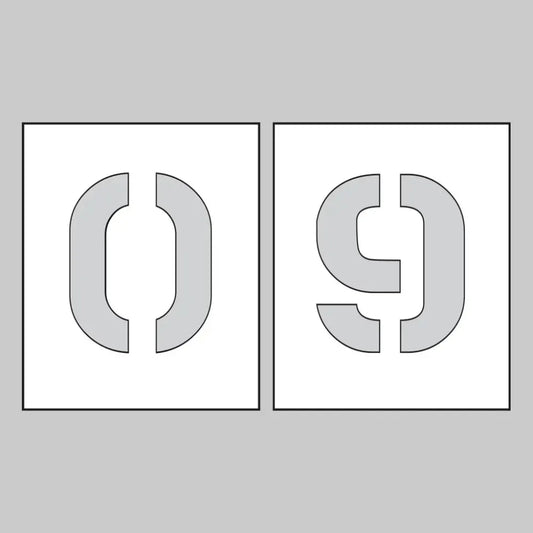 PVC stencil Numbers 0-9 150mm